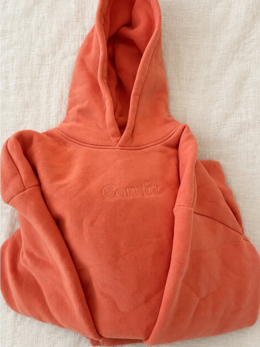 Comfort Oversized Hoodie - Coral Orange